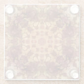 Jugendstil geometrisch, Ziermuster. Glasuntersetzer (Rückseite)