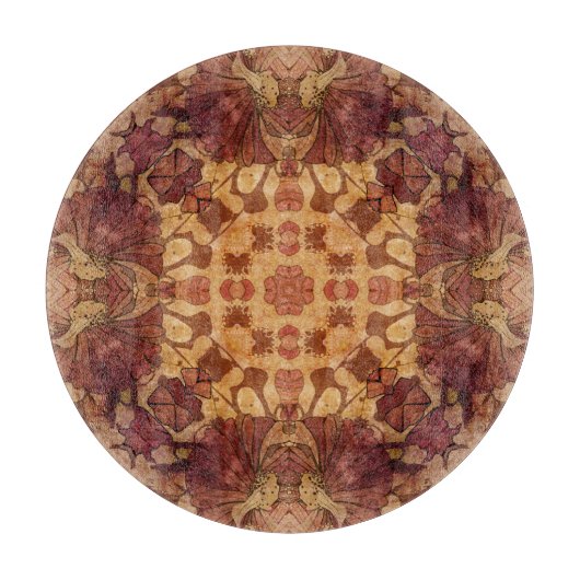 Jugendstil geometrisch, Ziermuster. Schneidebrett (Vorderseite)