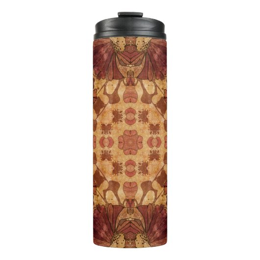 Jugendstil geometrisch, Ziermuster. Thermosbecher (Vorderseite)