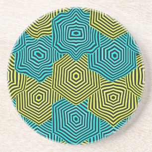Jugendstil geometrisches Muster Getränkeuntersetzer