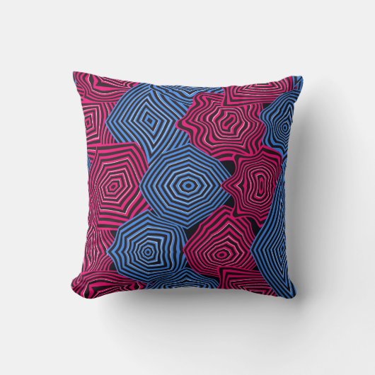 Jugendstil geometrisches Muster Kissen (Vorderseite)