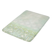 Jugendstil Geometrisches Muster Mint Aqua Bath Dek Badematte (Schrägansicht)