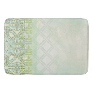 Jugendstil Geometrisches Muster Mint Aqua Bath Dek Badematte