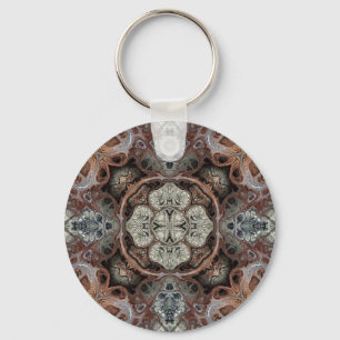 Jugendstil geometrisches Vintage-Muster Schlüsselanhänger