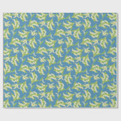 Jugendstil-Geschenk, Lilies on Blue Geschenkpapier (Flach)