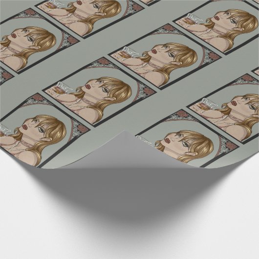 Jugendstil Geschenkpapier (Ecke)