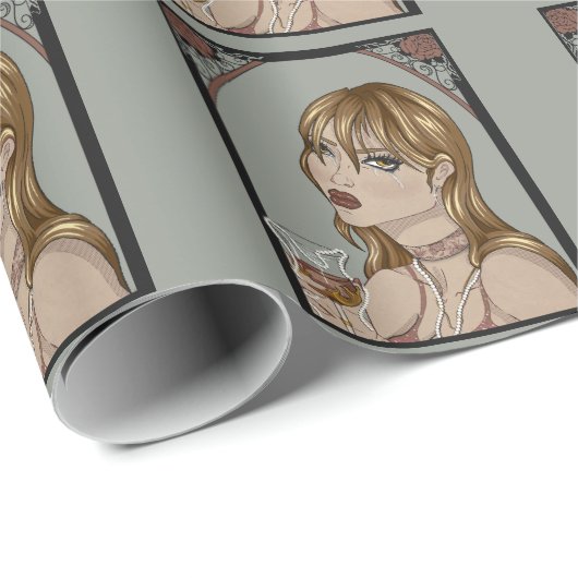 Jugendstil Geschenkpapier (Rolleneckpunkt)