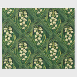 Jugendstil giftiges Maiglöckchen Geschenkpapier