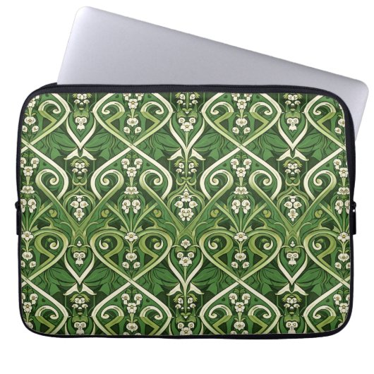 Jugendstil giftiges Maiglöckchen Laptopschutzhülle (Vorderseite)