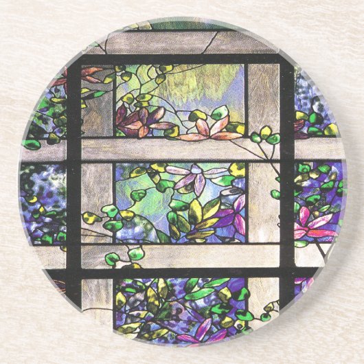 Jugendstil Glasmalerei Kunst Untersetzer (Vorne)