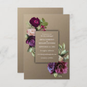 Jugendstil, Gold, Deko, Viktorianisch, Hochzeit, K Einladung (Vorne/Hinten)