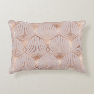 Jugendstil Gold: Nahtloses Blatt Dekokissen