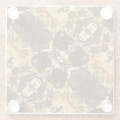 Jugendstil: Golden Brown Vintag Glasuntersetzer (Rückseite)