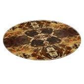 Jugendstil: Golden Brown Vintag Schneidebrett (Ecke)