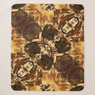 Jugendstil: Goldenbraun Vintage Sherpadecke