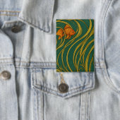 Jugendstil-Goldfisch Button (Insitu)