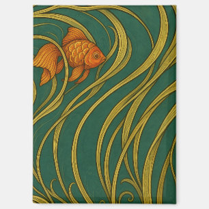 Jugendstil-Goldfisch Magnet