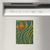 Jugendstil-Goldfisch Magnet (In Situ (Geschirrspüler))