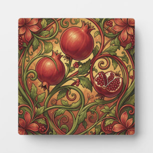 Jugendstil-Granatapfel-Ornamentmuster Fotoplatte