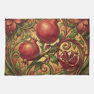 Jugendstil-Granatapfel-Ornamentmuster Geschirrtuch