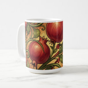 Jugendstil-Granatapfel-Ornamentmuster Kaffeetasse