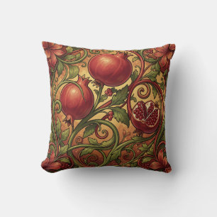 Jugendstil-Granatapfel-Ornamentmuster Kissen