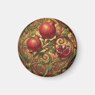 Jugendstil-Granatapfel-Ornamentmuster Magnet