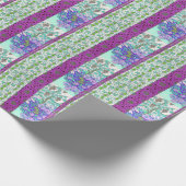 Jugendstil Grapevine florierend Vintag lila aquama Geschenkpapier (Ecke)