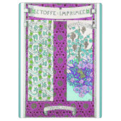 Jugendstil Grapevine florierend Vintag lila aquama Klemmbrett (Rückseite)