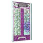 Jugendstil Grapevine florierend Vintag lila aquama Klemmbrett (Rechts)