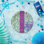 Jugendstil Grapevine florierend Vintag lila aquama Pappteller (Party)