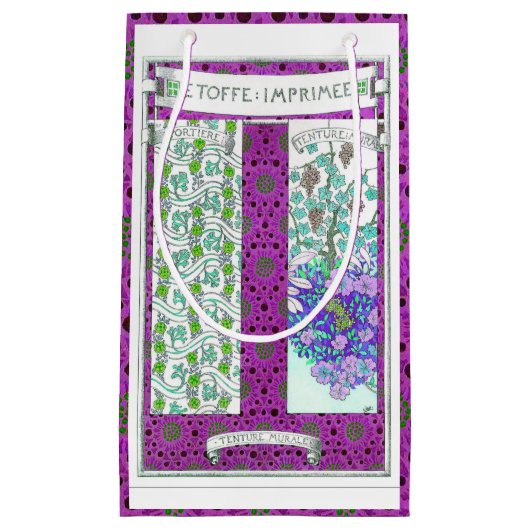 Jugendstil Grapevine Vintag Kleine Geschenktüte (Vorderseite)