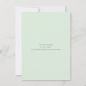 Jugendstil Grün Blumen Einladung zur Hochzeit (Rückseite)