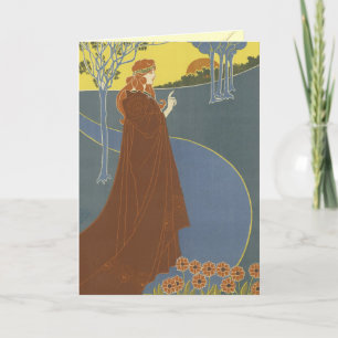 Jugendstil-Grußkarten Karte
