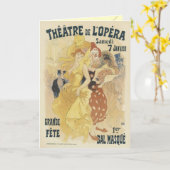 Jugendstil-Grußkarten - Theater de l'Opera Karte (Gelbe Blume)