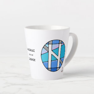 Jugendstil Hagalaz-Rune der VERÄNDERUNG! Milchtasse