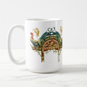 Jugendstil-Hähne & Hühner Kaffeetasse