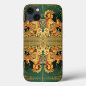 Jugendstil-heiße Schokoladenblütenwerbung Case-Mate iPhone Hülle (Rückseite)