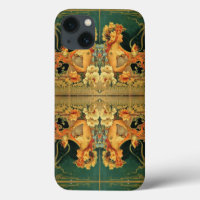 Jugendstil-heiße Schokoladenblütenwerbung
