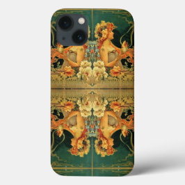 Jugendstil-heiße Schokoladenblütenwerbung Case-Mate iPhone Hülle