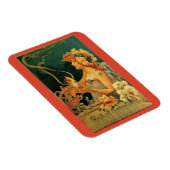 Jugendstil-heiße Schokoladenblütenwerbung Magnet (Rechte Seite)