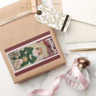 Jugendstil Helm Cacao von Privat Livemont Rechteckiger Aufkleber