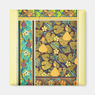 Jugendstil Herbst florale elegante Gourmet lila Magnet