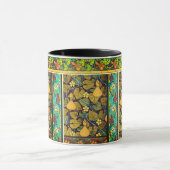 Jugendstil Herbst florale elegante Gourmet lila Tasse (Zentrum)