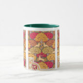 Jugendstil Herbstbaum und Hirschfall Verneuil Tasse (Zentrum)