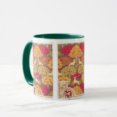 Jugendstil Herbstbaum und Hirschfall Verneuil Tasse (Vorderseite Links)