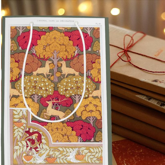 Jugendstil Herbstbaum Vintager Fall Verneuil Mittlere Geschenktüte