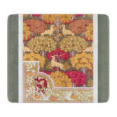 Jugendstil Herbstbäume und Hirsche Verneuil Fall Schneidebrett (Vorderseite)