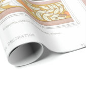 Jugendstil-Herbstbäume und Hirsche Vintager Fall Geschenkpapier (Rolleneckpunkt)