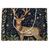 Jugendstil-Hirsch im Garten Große Geschenktüte (Vorderseite)